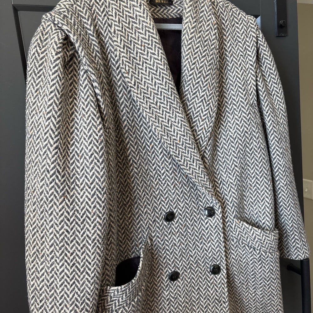 Vintage 1980s Double breasted Wool Coat - Picture 3 of 13
